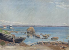 Otto Clousen - Danish School Early 20th Century Oil, The Coast at Snekkersten