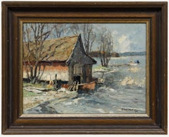 Otto Hellmeier (1908-1996) - 1972 Öl, Winter am See
