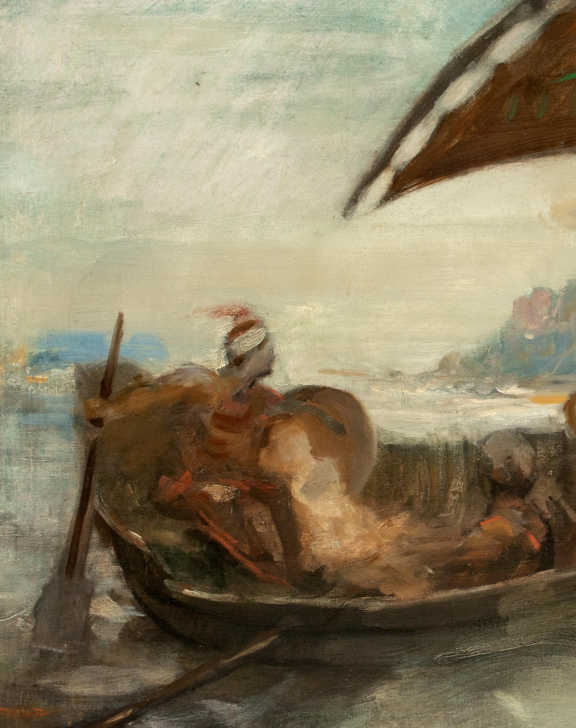 Ottoman Barbary Pirates Raid, 19th Century  circle of Eugène Delacroix (1798-186 For Sale 8