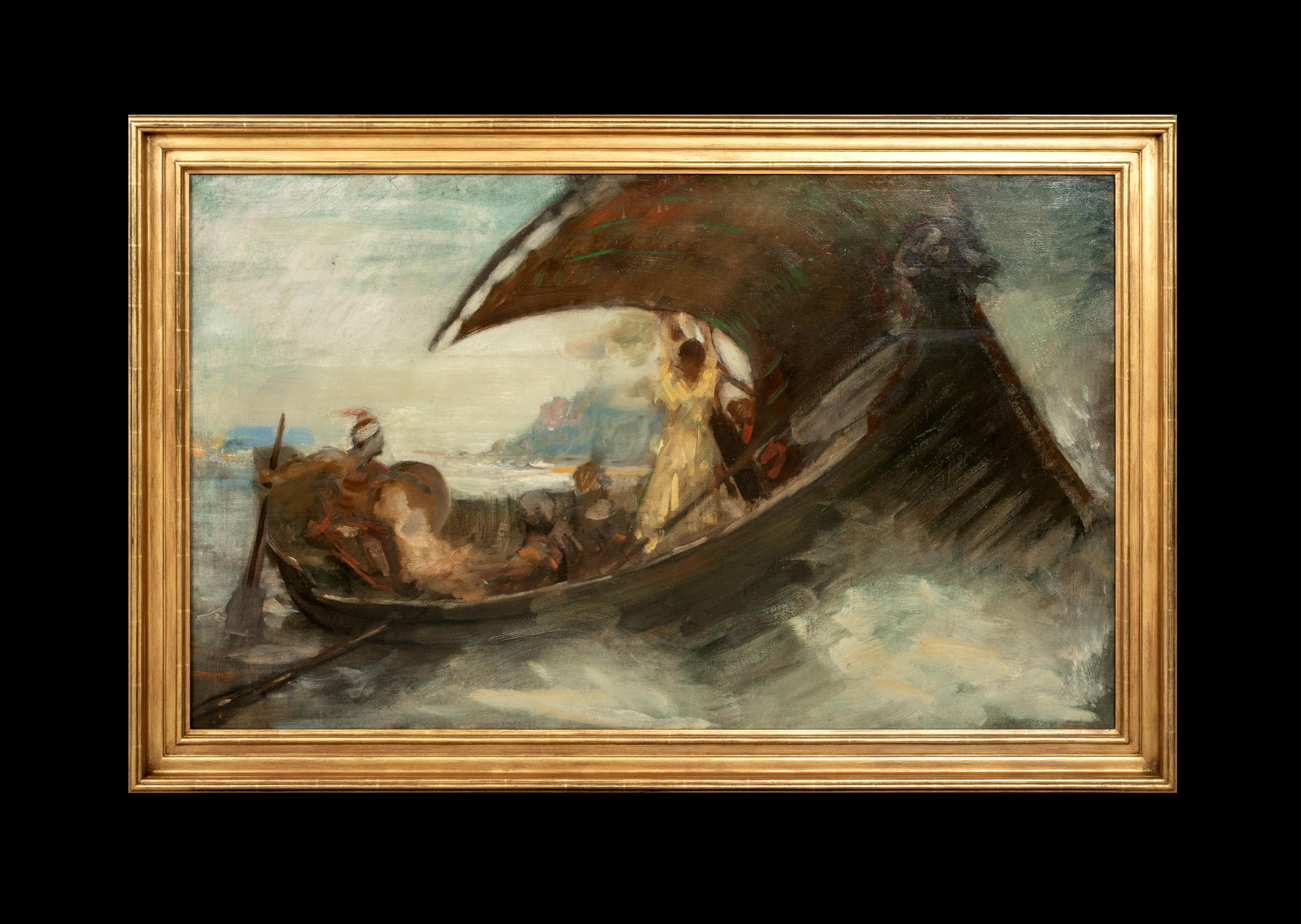 Ottoman Barbary Pirates Raid, 19th Century  circle of Eugène Delacroix (1798-186 For Sale 1