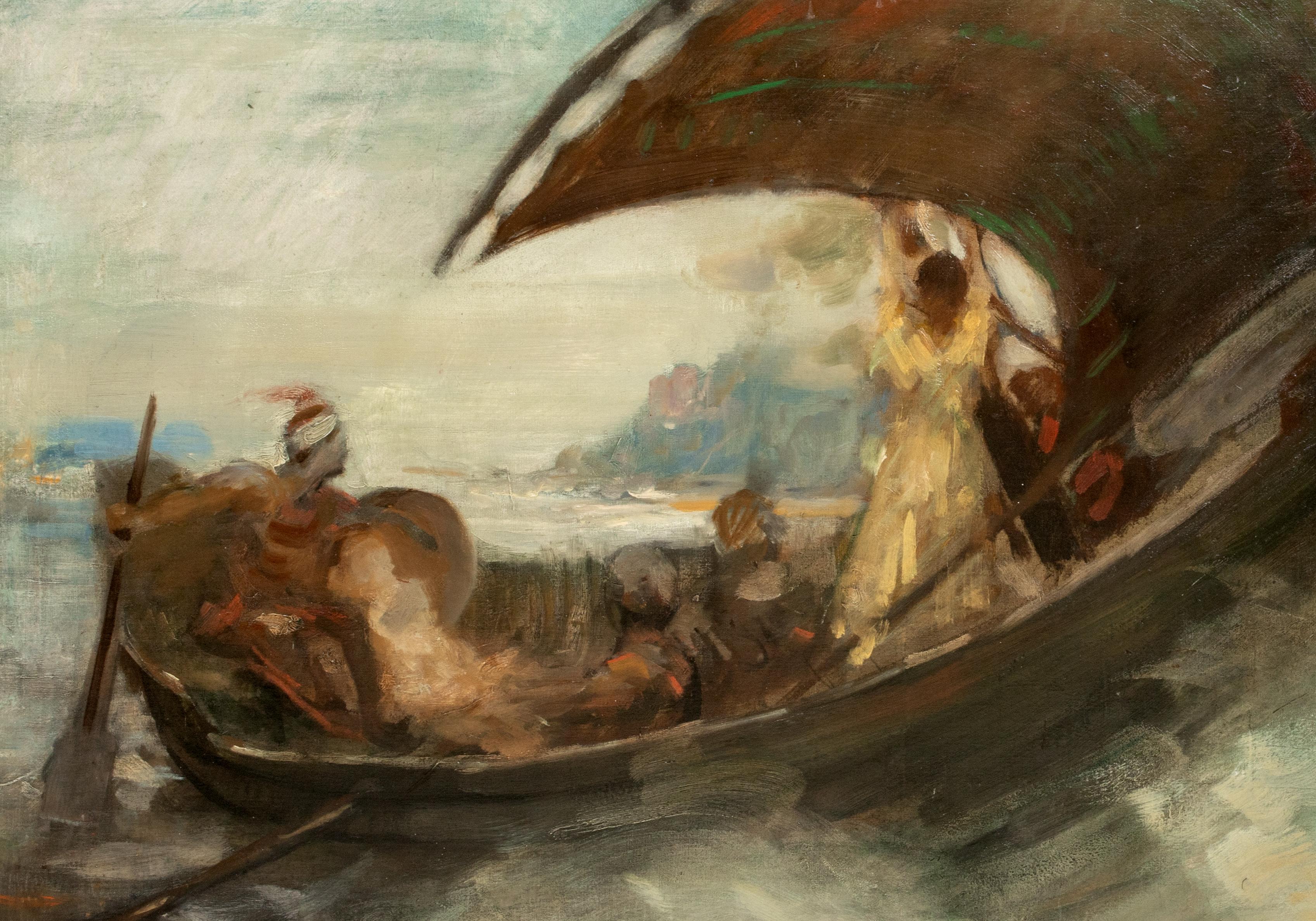 Ottoman Barbary Pirates Raid, 19th Century  circle of Eugène Delacroix (1798-186 For Sale 4