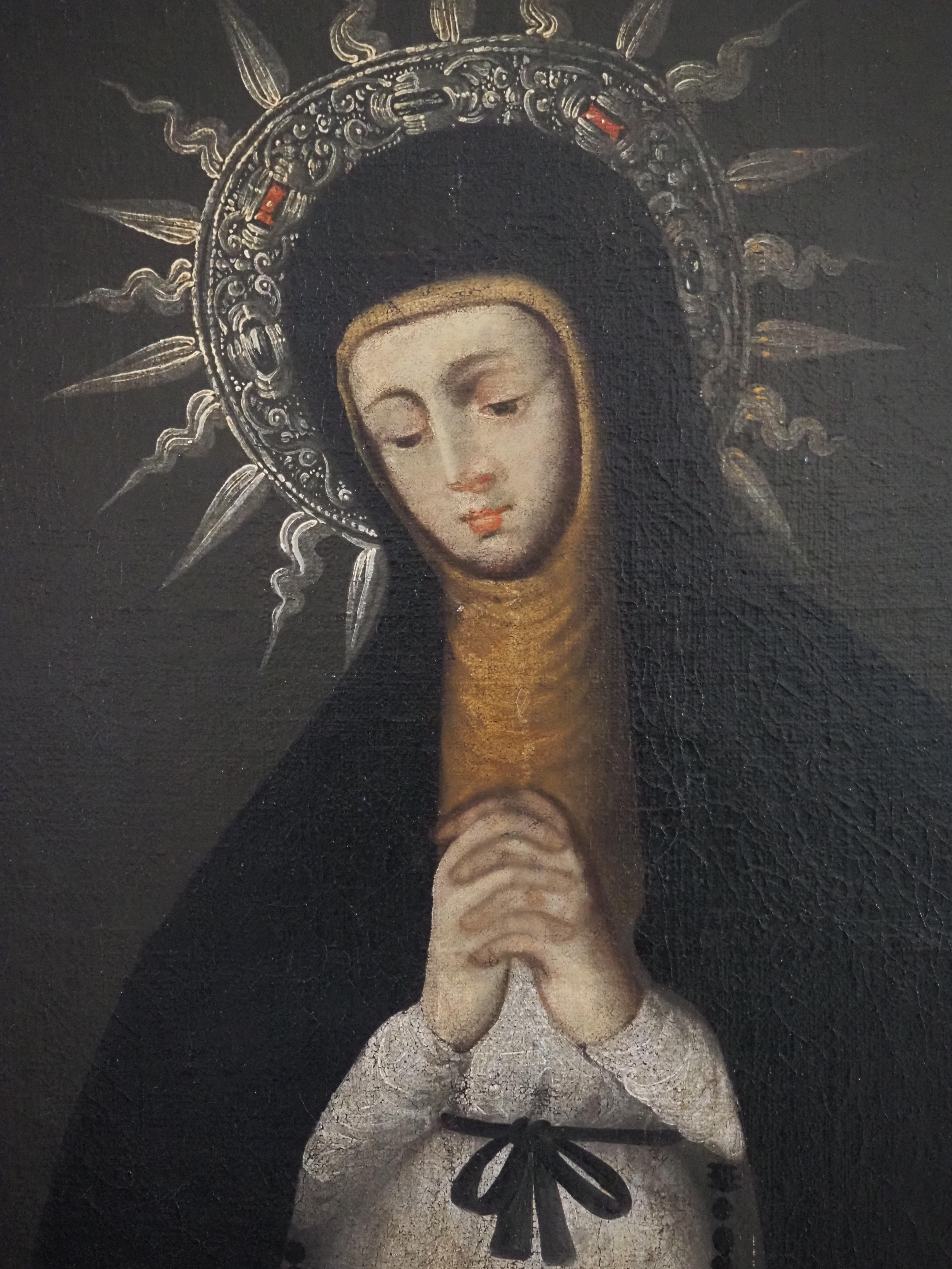 Nostra Signora della Solitudine, Spanish School Coloniale, 18° secolo in vendita 10