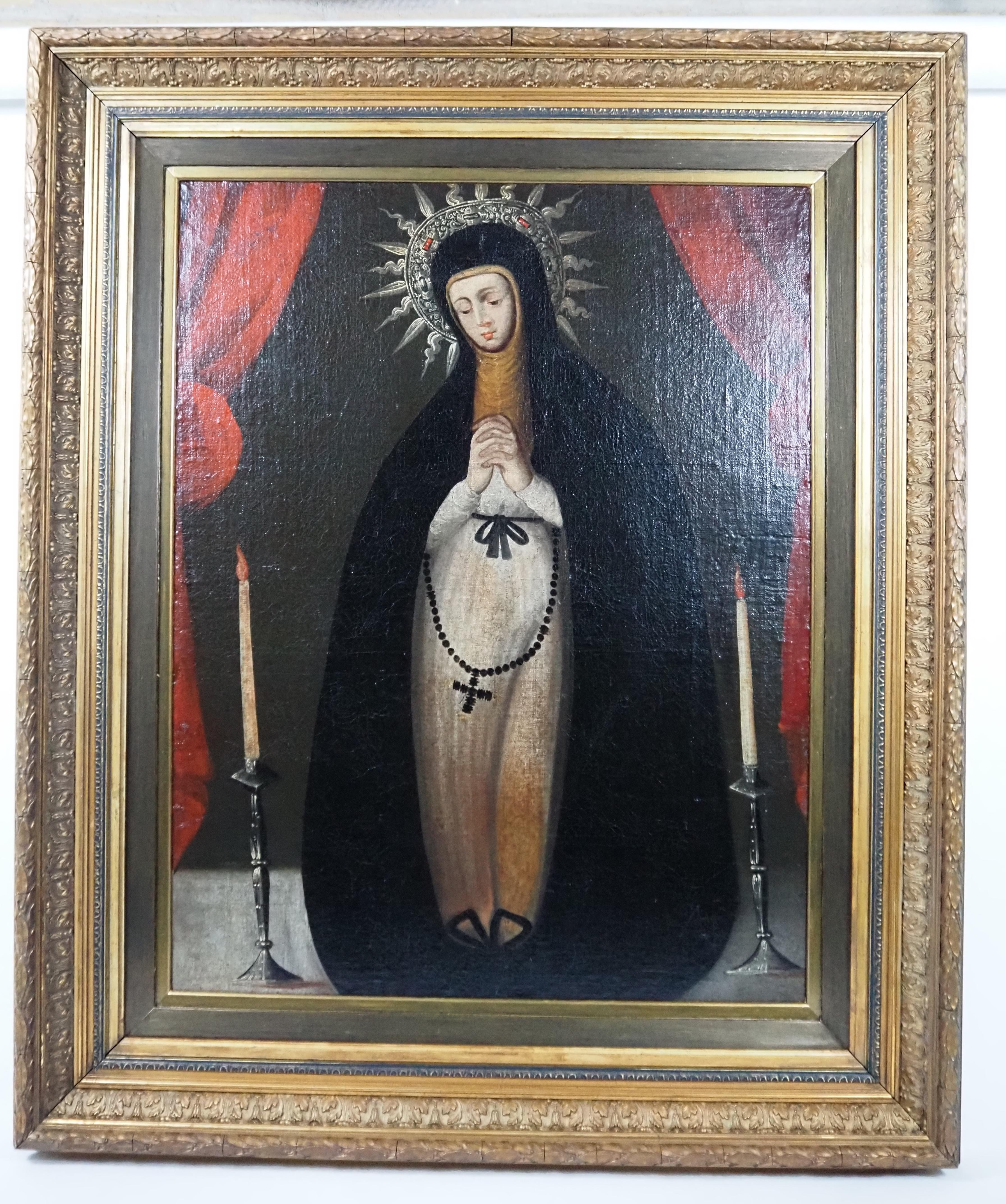 Nostra Signora della Solitudine, Spanish School Coloniale, 18° secolo - Painting di Unknown