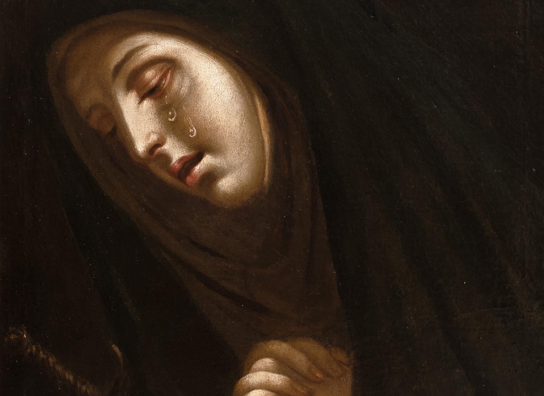 Notre-Dame des Sorrows, 17e siècle  Cercle de Carlo Dolci (1616-1686) en vente 6