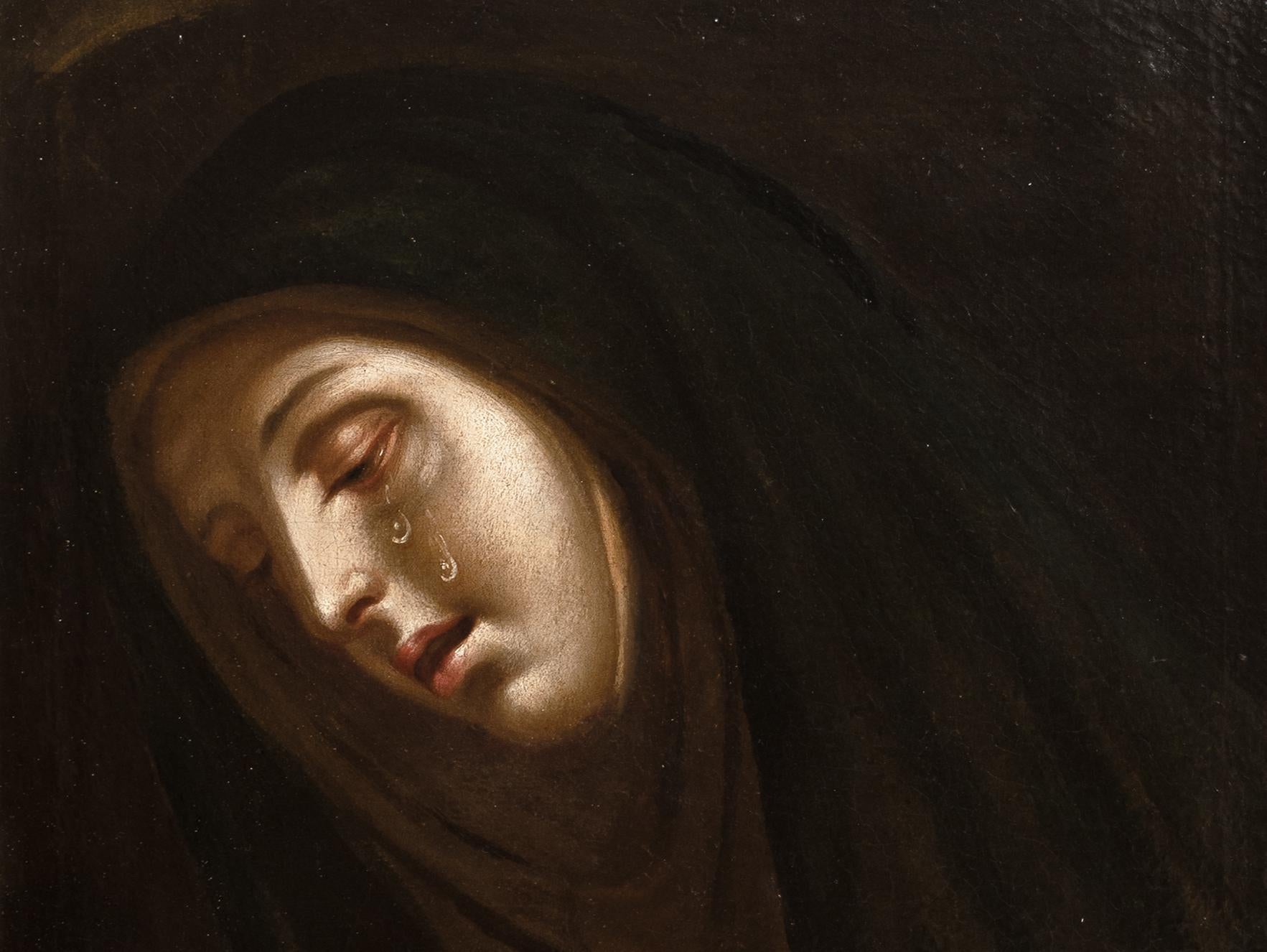 Notre-Dame des Sorrows, 17e siècle  Cercle de Carlo Dolci (1616-1686) en vente 2
