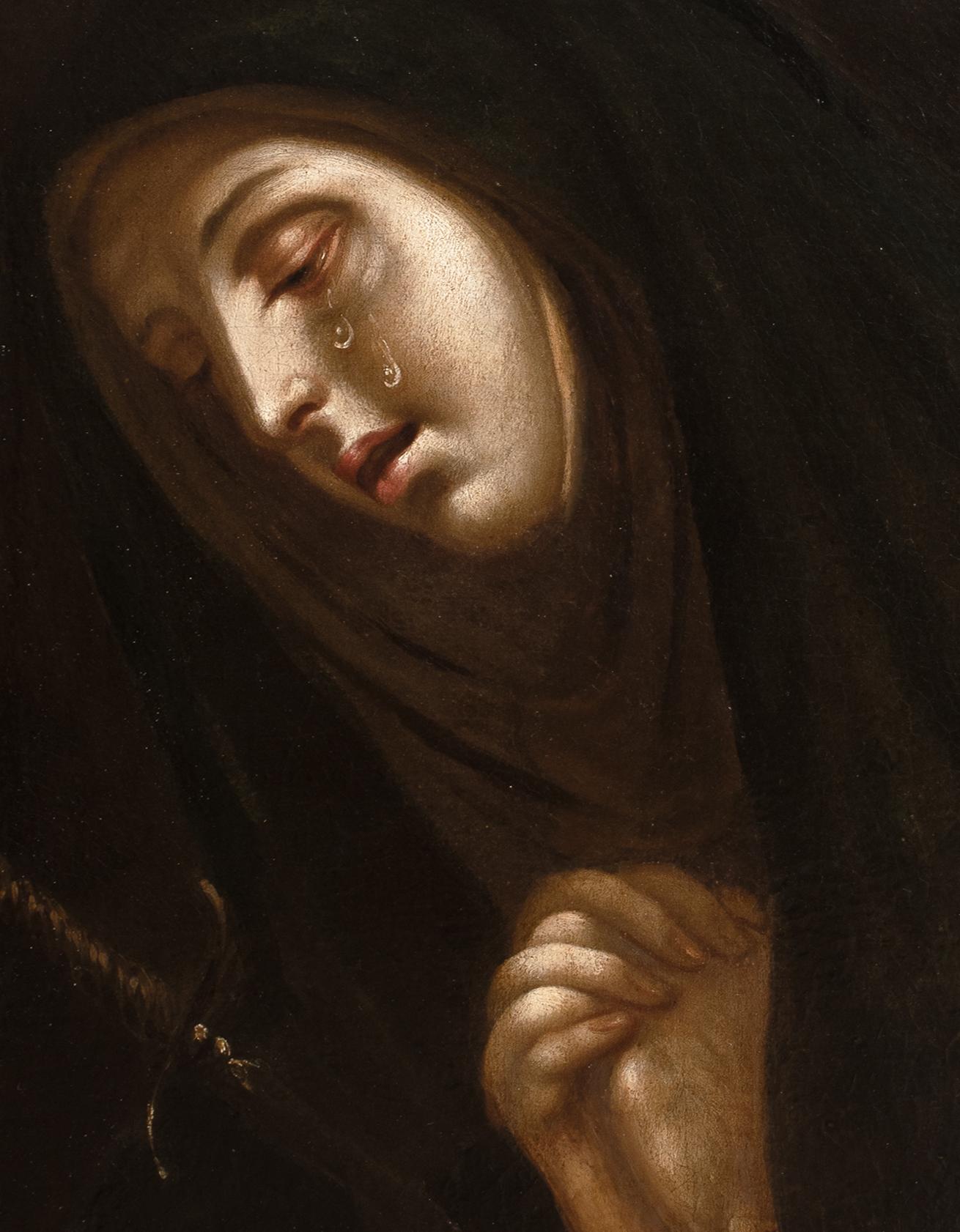 Notre-Dame des Sorrows, 17e siècle  Cercle de Carlo Dolci (1616-1686) en vente 3