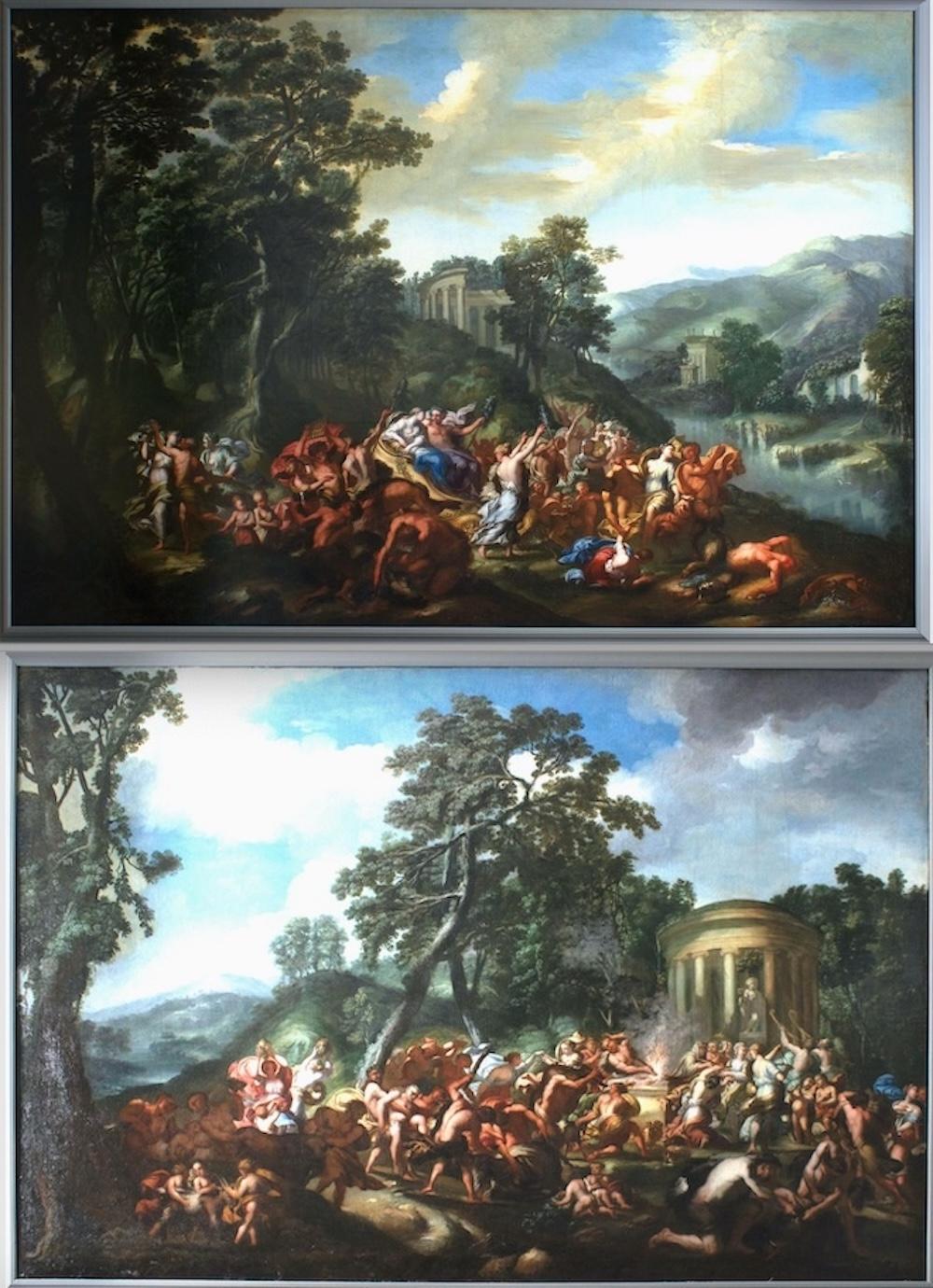 Unknown Figurative Painting - Outstanding 18
 century Paintings The Wedding Feast of Bacchus and Ariadne