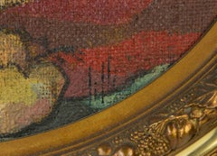 Oval Still Life - Oil on Canvas - Mid-20th Century