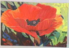 „Overaized Red Poppie“ – Öl auf Leinwand