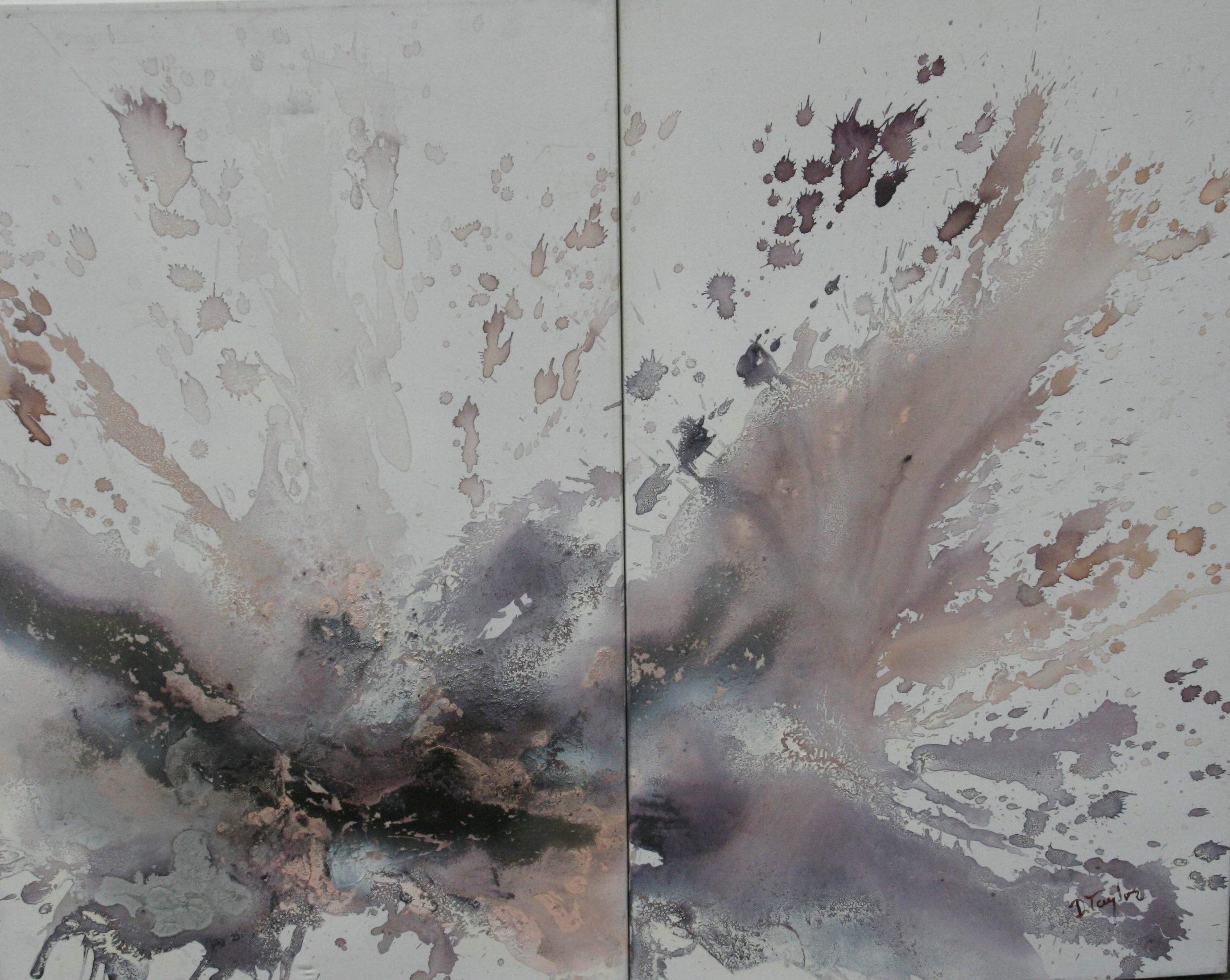 Trittico cosmico sovradimensionato di D. Taylor (3 pannelli) in vendita 1