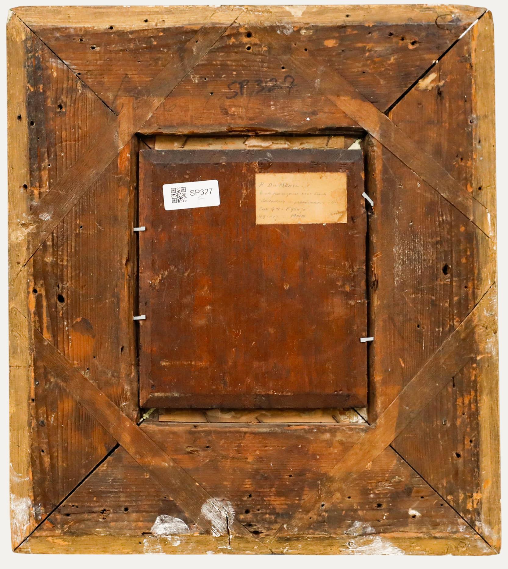 P. Du Menil - Huile encadrée du 19e siècle, Cavaliers en Promenade - Marron Landscape Painting par Unknown