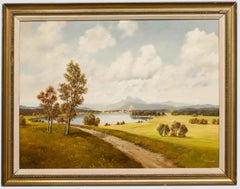 P. Ewert - Olio del XX secolo incorniciato, Paesaggio alpino