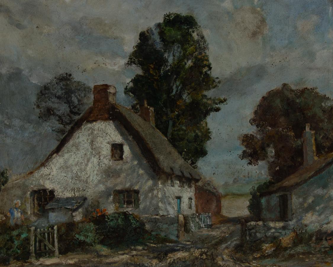 P. Jack Cross (fl.1898-1939) - Encadré Début du 20e siècle Huile, ferme de la vallée de Meon - Painting de Unknown