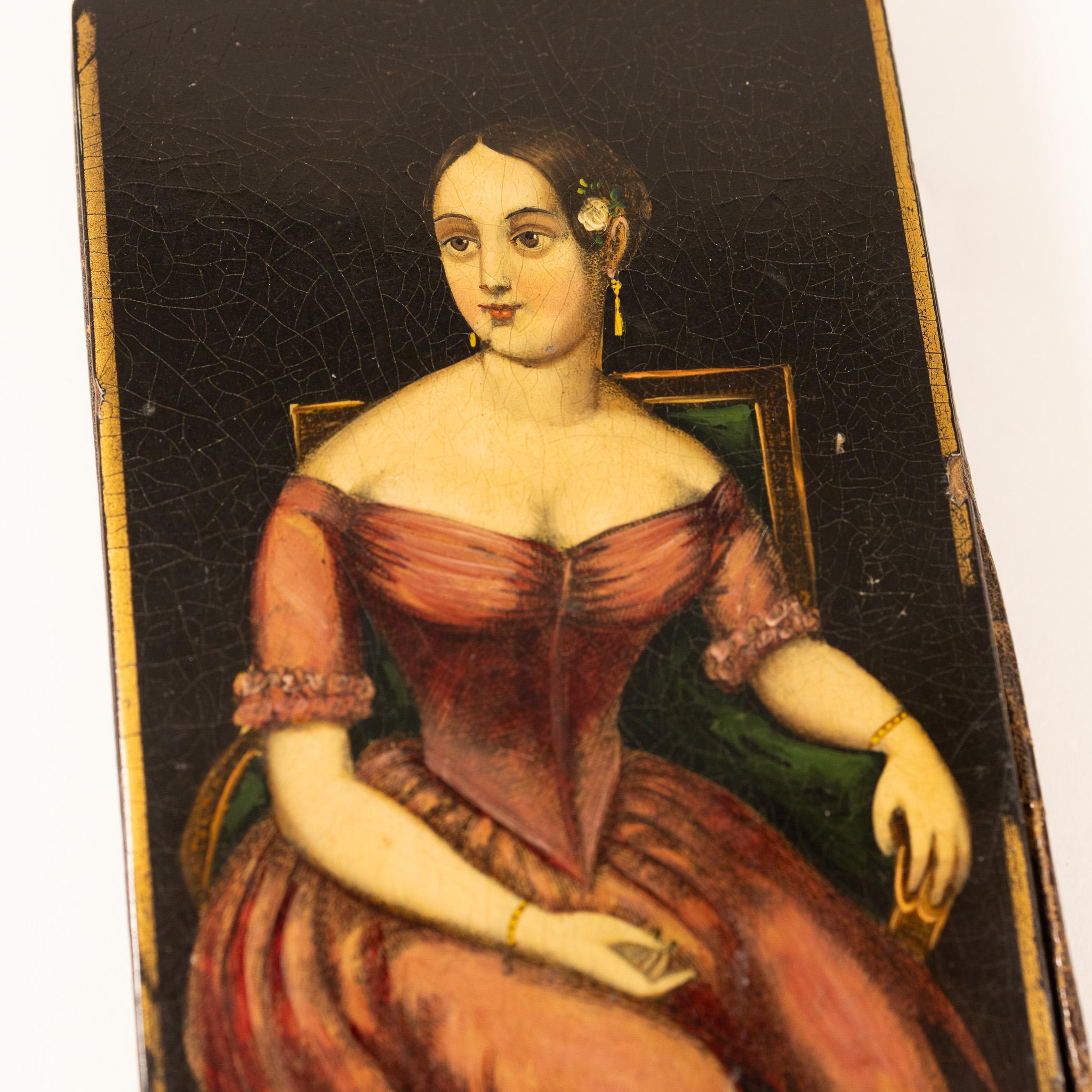 Painted 19th Century English Cigar Case - Victorian Art by Unknown