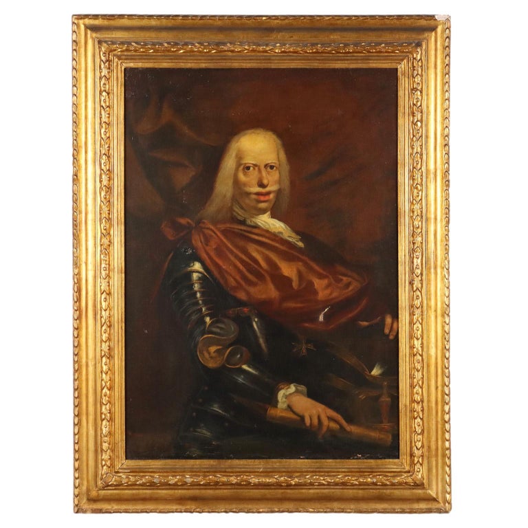 Unknown Painted Portrait of the Habsburg Monarch, XVIIth century For Sale at 1stDibs