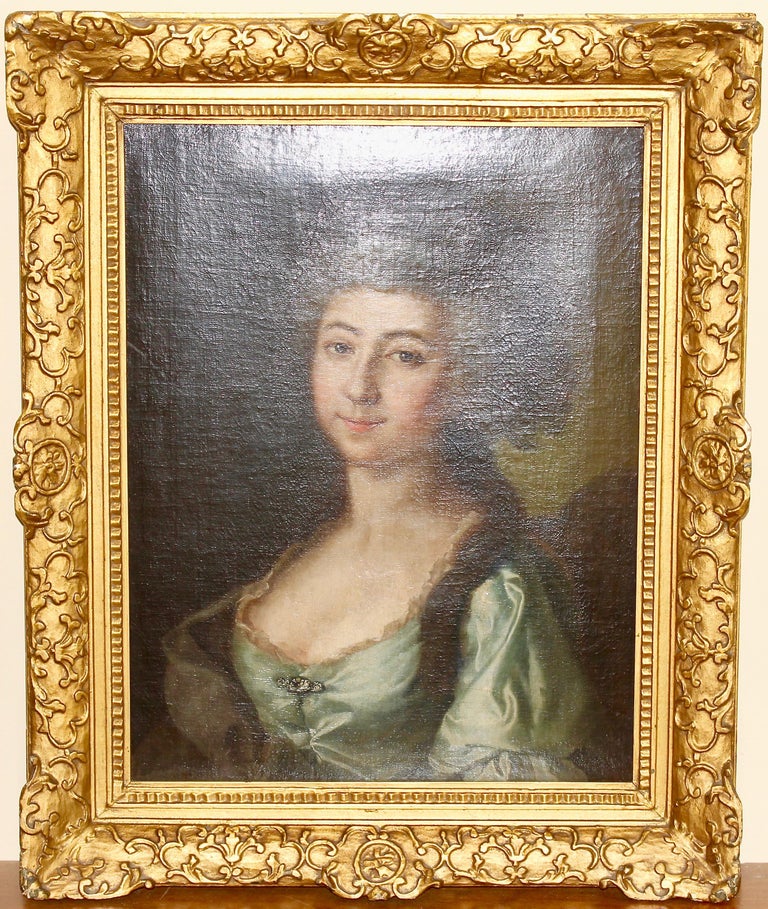 Painting, 19th century, women portrait, oil on canvas.

Dimensions with frame 63cm x 77.5cm