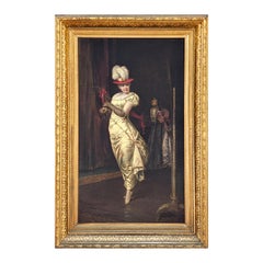 Painting After 1890 Newsboy Tobacco “The Last Look” Tobacco Advertising Card