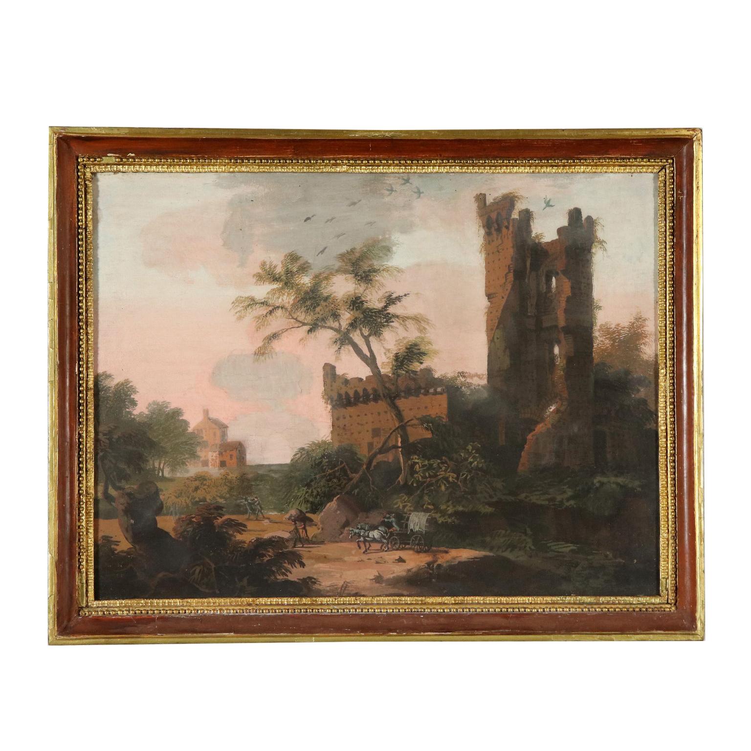 Unknown Landscape Painting - Painting Allegory of Spring Tempera on Board Late 1700s