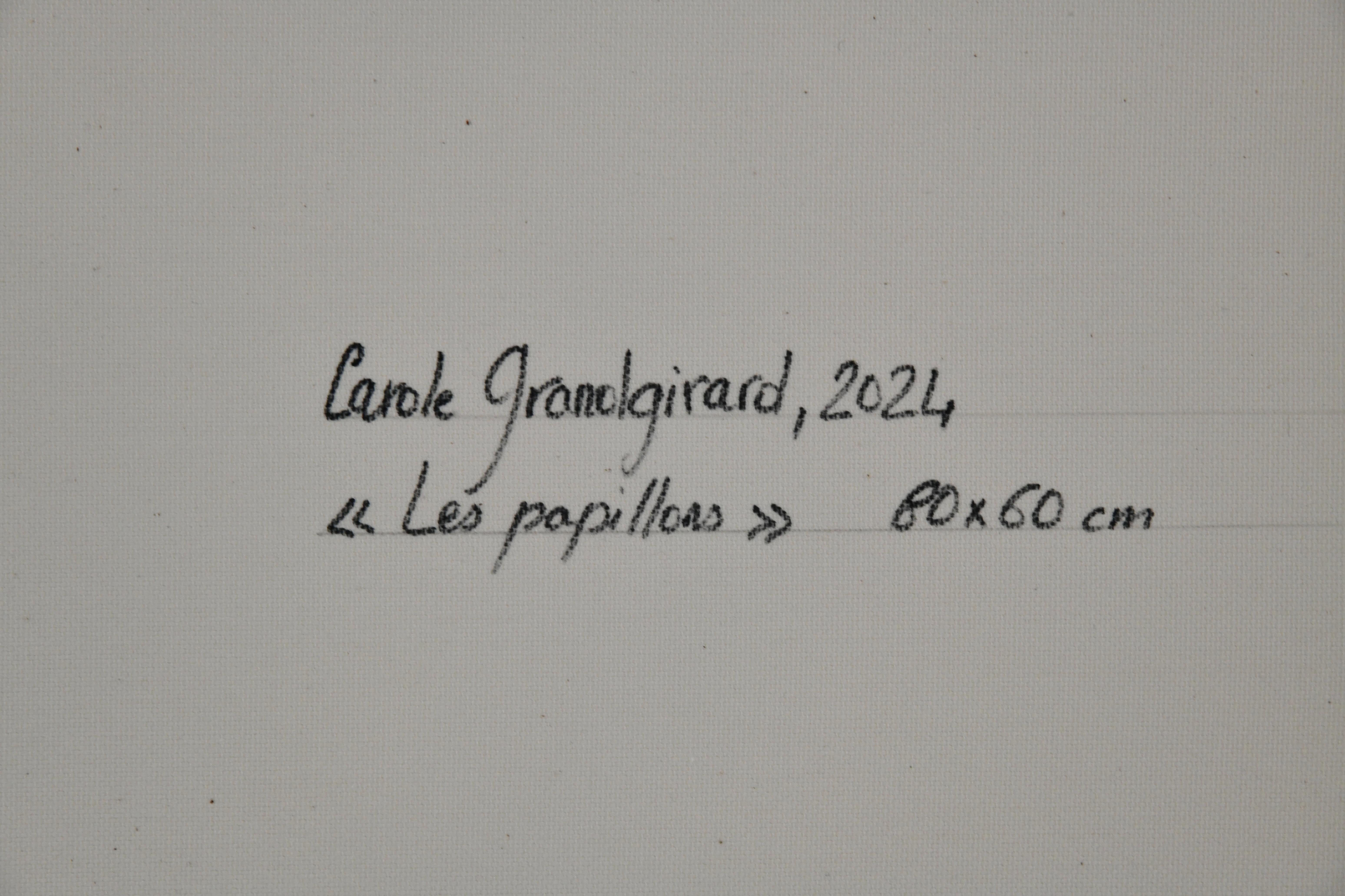 Painting butterflies LES PAPILLONS by Carole Grandgirard, France 2024. For Sale 1