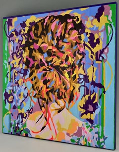 Painting Femme Fatale Frédérique Tristant France 2024 Mixed media.