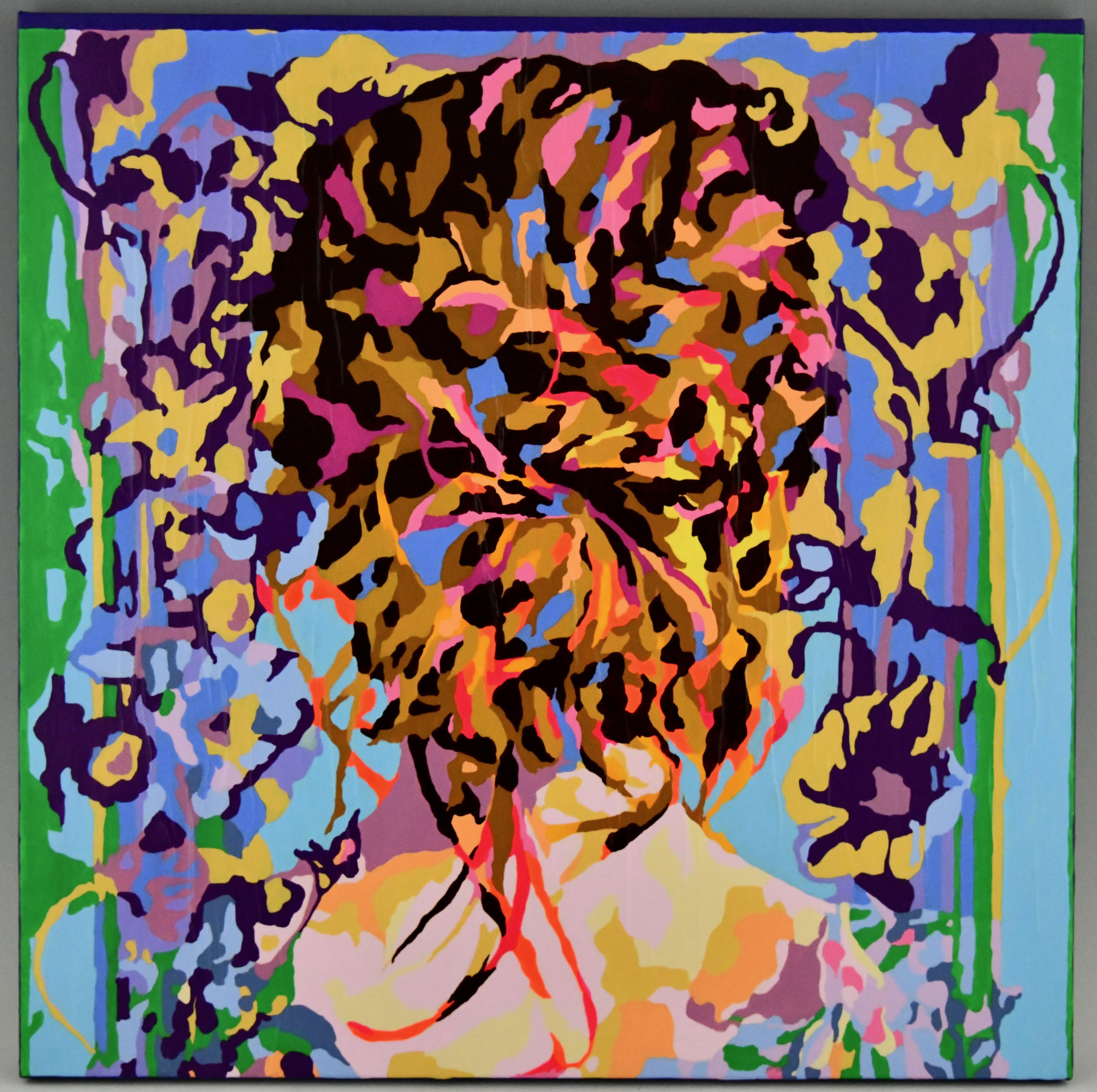 Painting Femme Fatale by Frédérique Tristant. 
Mixed media on canvas. France 2024. 

Frédérique Tristant is a French artist born in Vannes in 1971, who lives and works in Brittany in Morbihan.
In gallery since 2018, Frédérique TRISTANT is both a