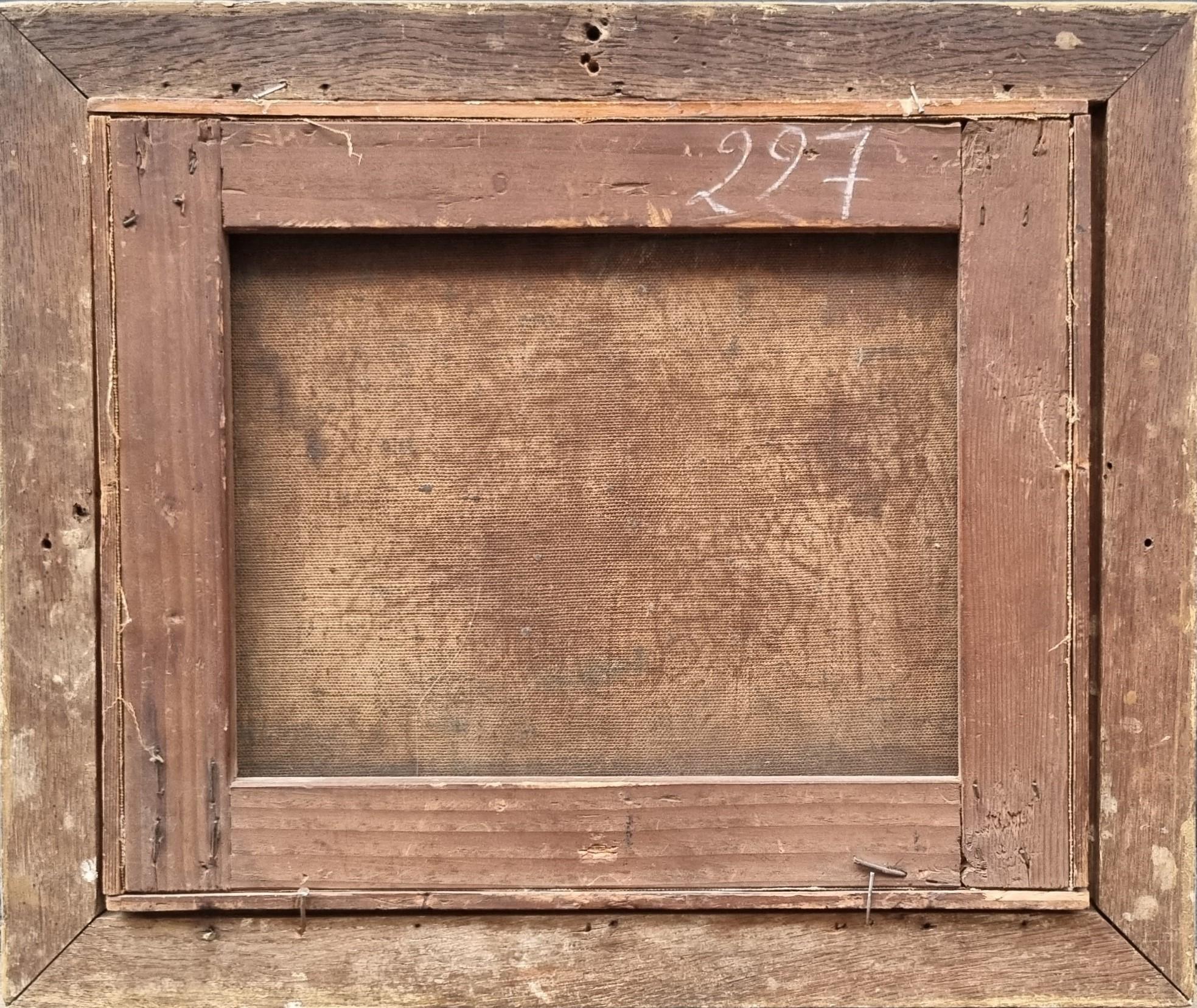 Pintura Paisaje clásico italiano 18ª ruina forteress Firmado en venta 4