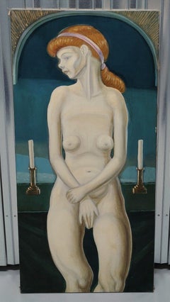 Painting Nude Red-haired Woman