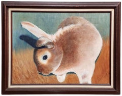 Quadro di un Fauve de Bourgogne, coniglio, coniglietto da compagnia, ritratto animale vintage