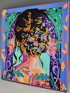 Painting Pour un soir Frédérique Tristant France 2024 Mixed media.