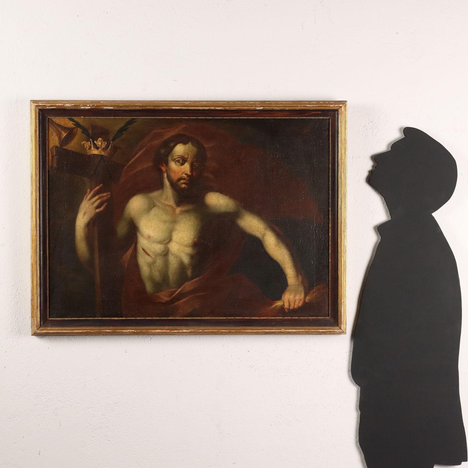 Gemälde mit Risen Christ, Öl auf Leinwand XVII-XVIII Jahrhundert – Painting von Unknown
