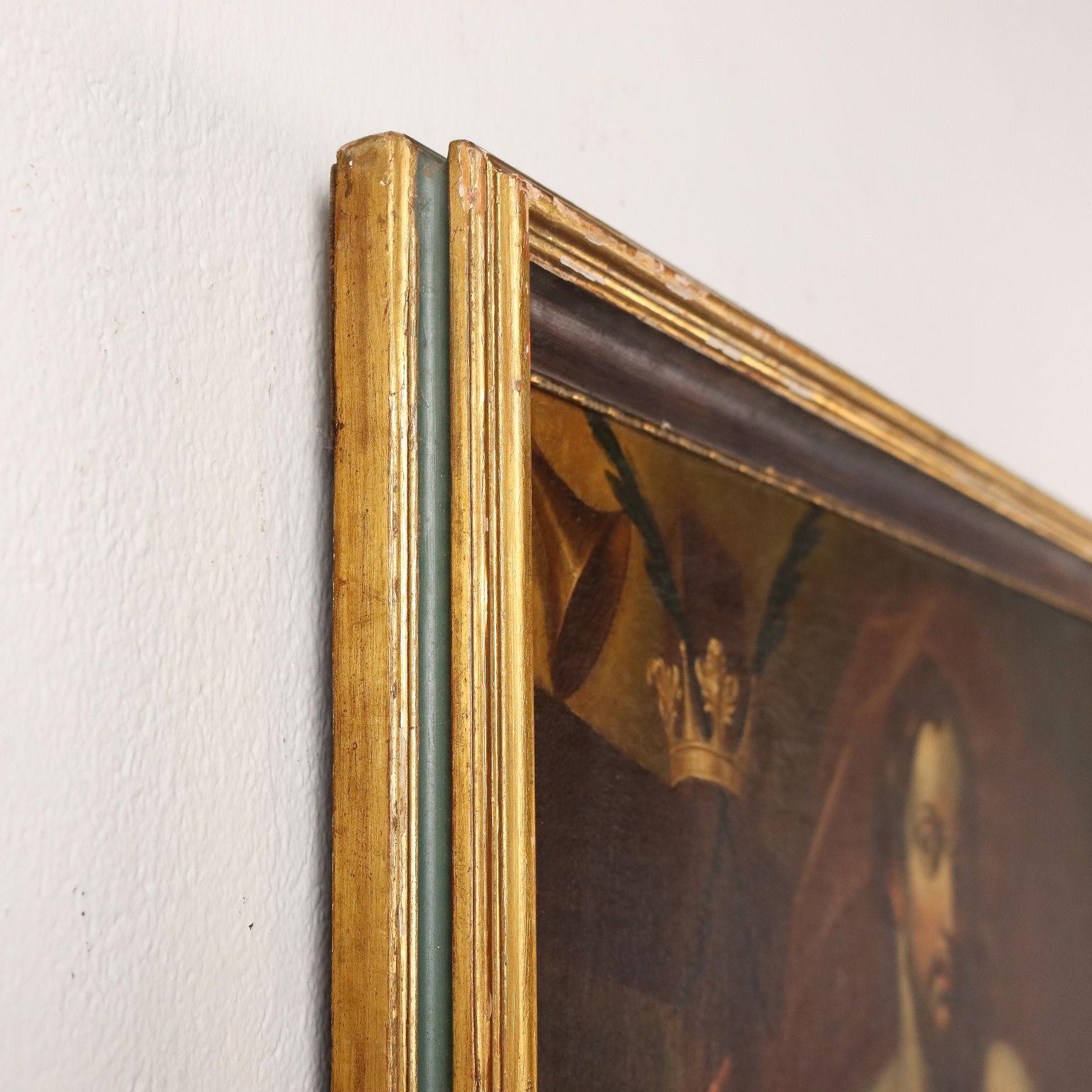 Gemälde mit Risen Christ, Öl auf Leinwand XVII-XVIII Jahrhundert 4