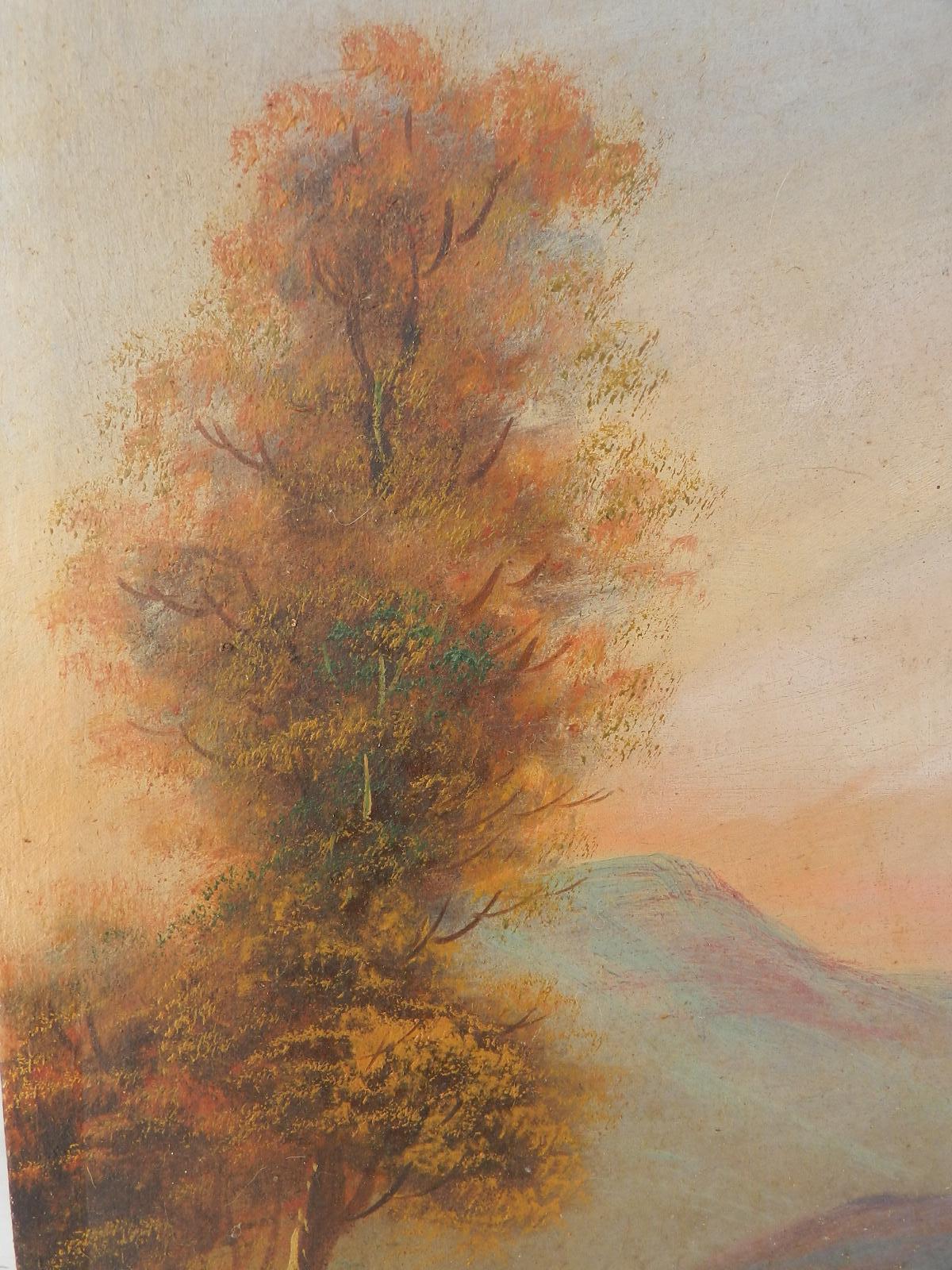 Paire de peintures à l'huile de paysage signées Trent début 20ème siècle - Autres styles artistiques Painting par Unknown
