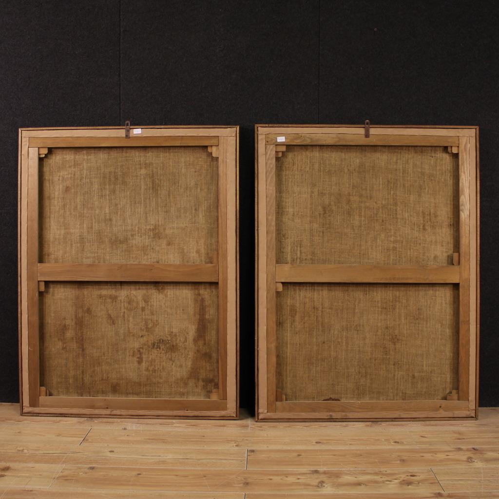 Pair of 17th Century Oil on Canvas Italian Antique Paintings Sibyls, 1670 in vendita 7