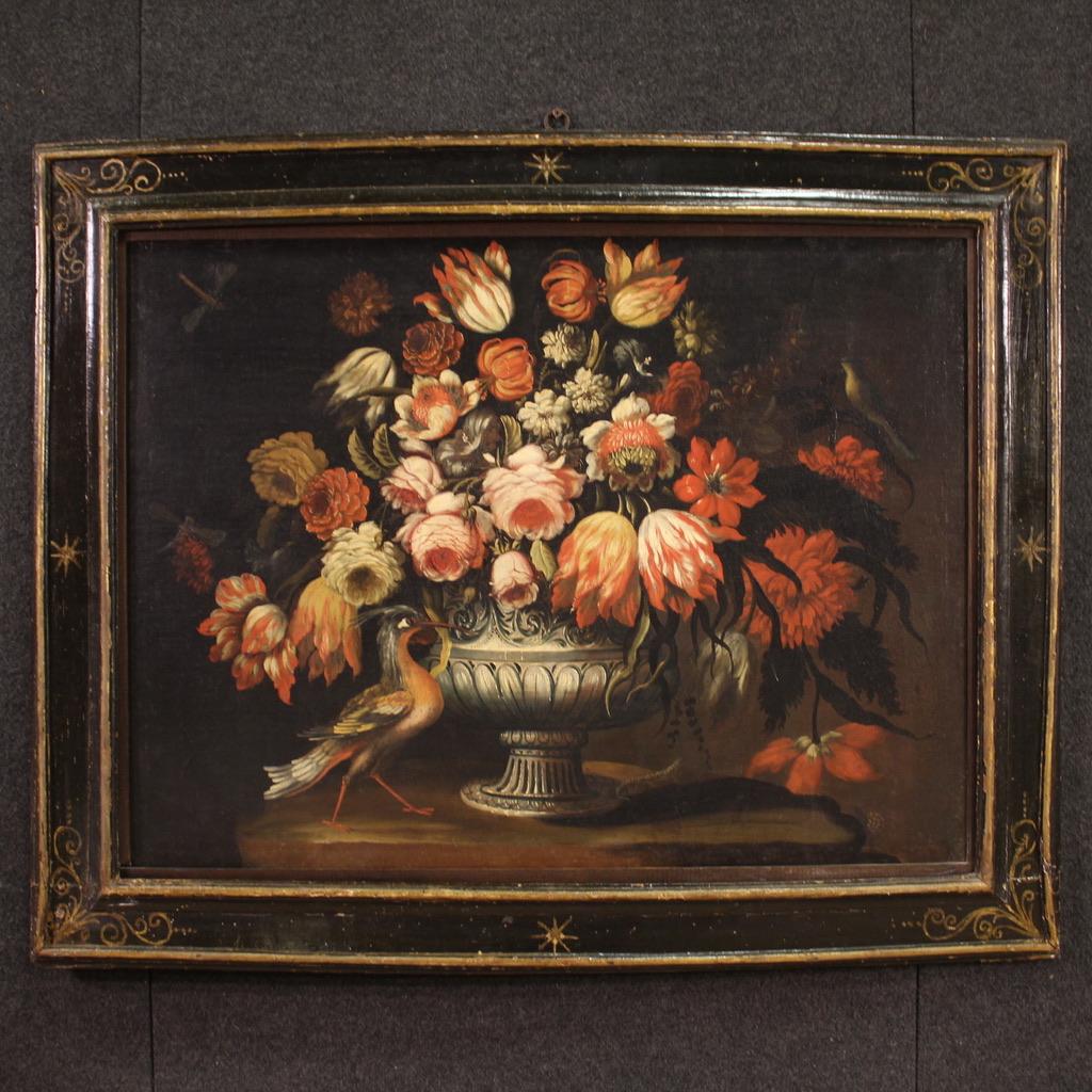 Paire de natures mortes à l'huile sur toile de l'école lombarde du 17e siècle, 1680 en vente 4