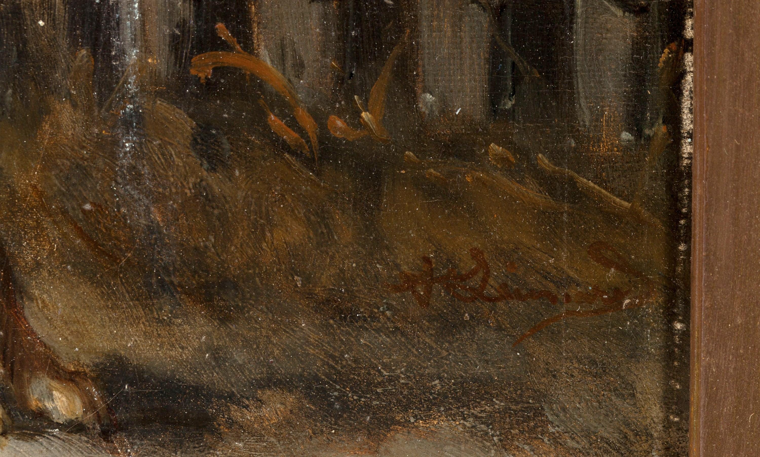 Pair of 19th Century Italian School Oil Paintings, Signed A. Leonard 3
