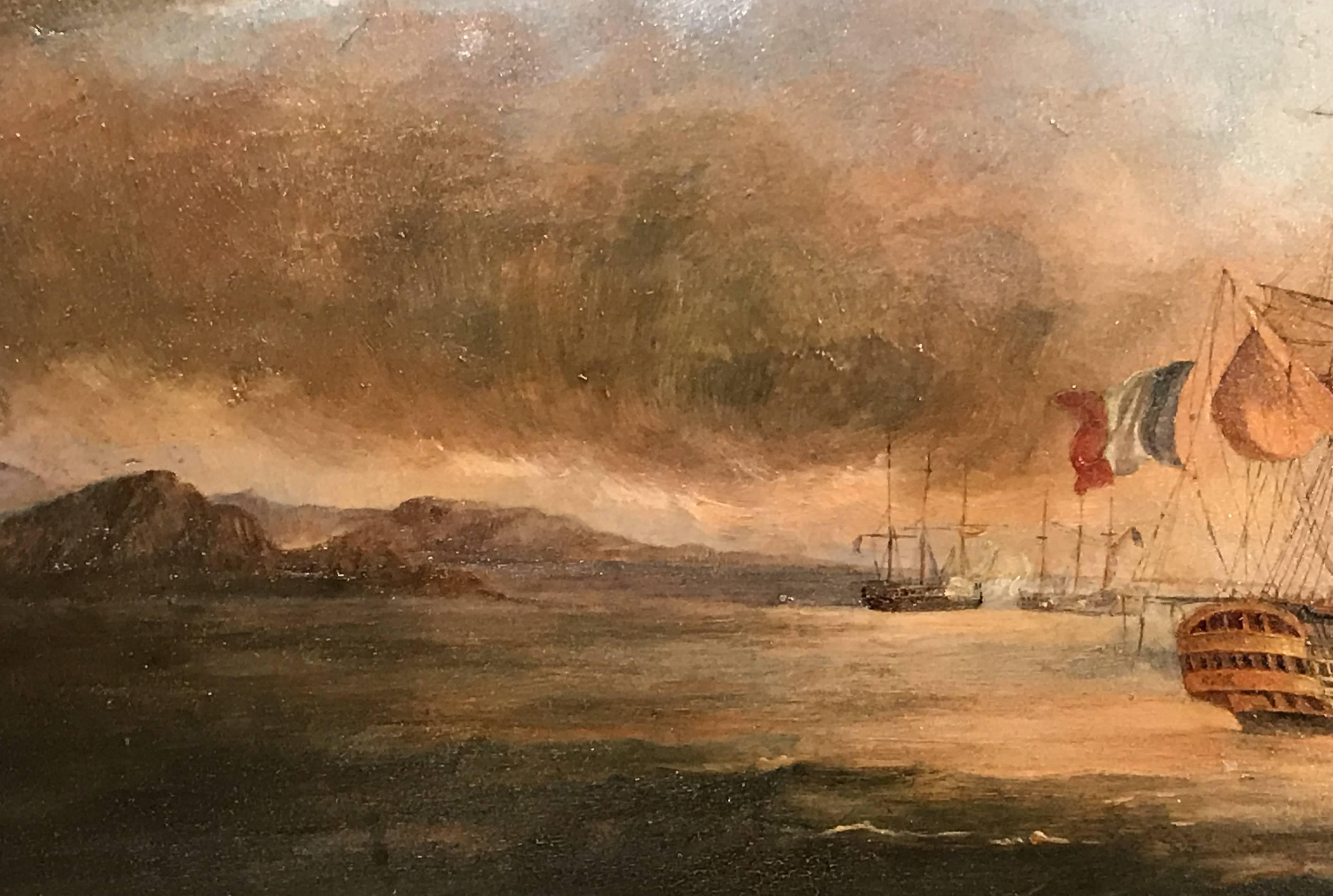 Pair of 19th Century Ship Battle Scenes 3
