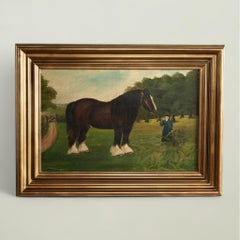 Pair of Antique English Horse Paintings