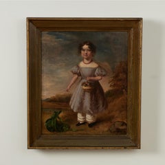 Pair of Antique English Portraits of the Binns Sisters
