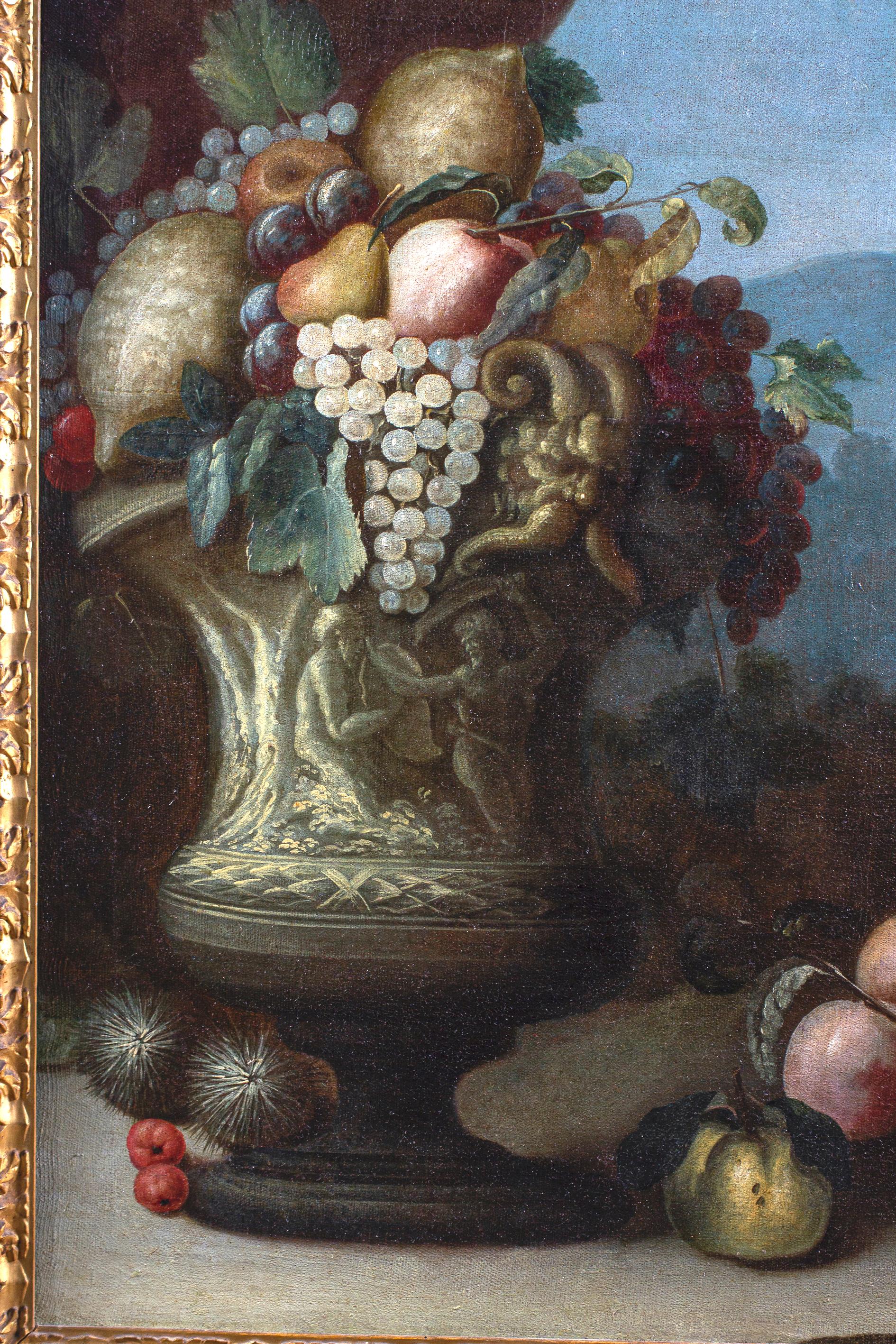 Pair of Exceptional Italian 18th Century Still-Life Paintings  For Sale 8