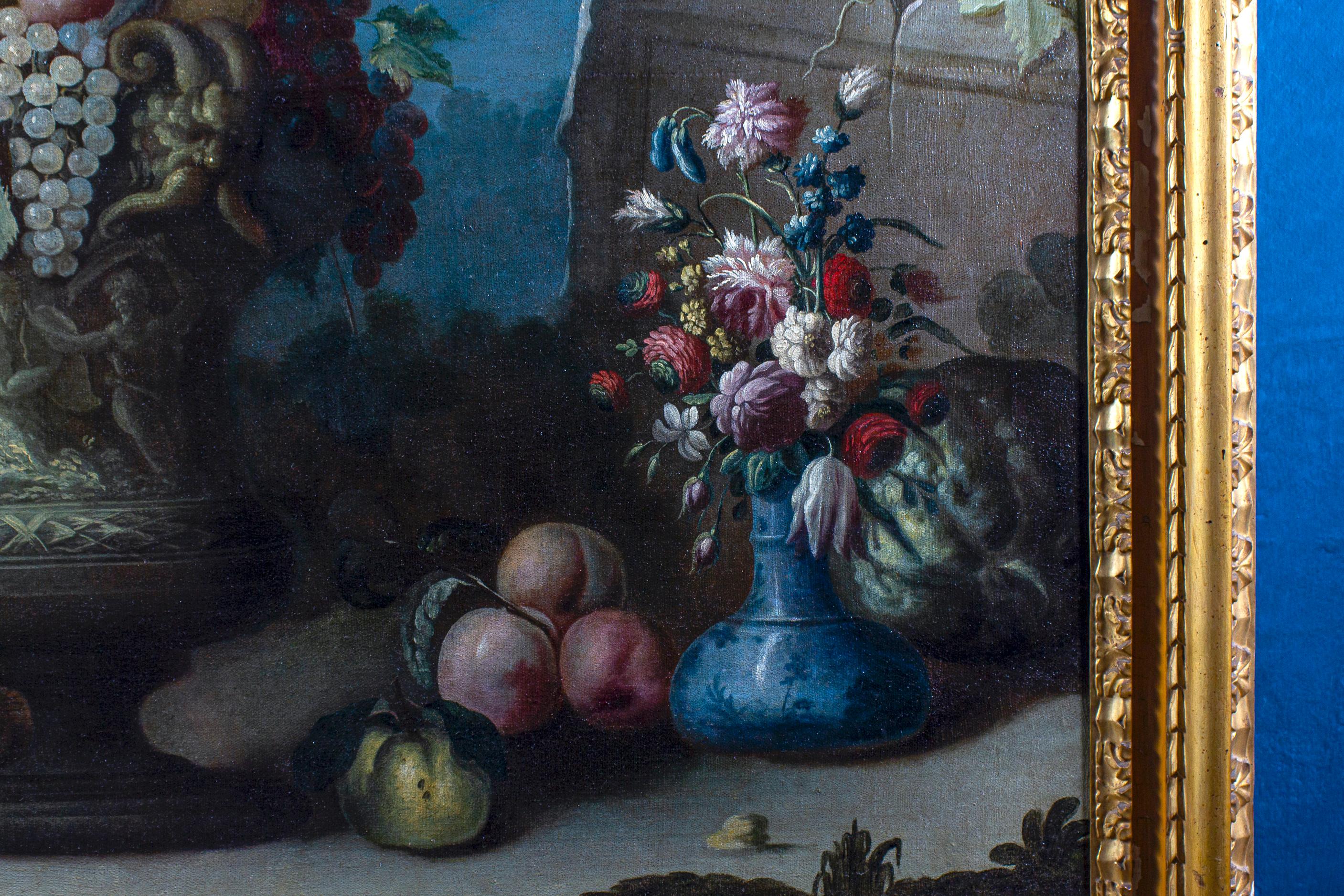 Pair of Exceptional Italian 18th Century Still-Life Paintings  For Sale 9