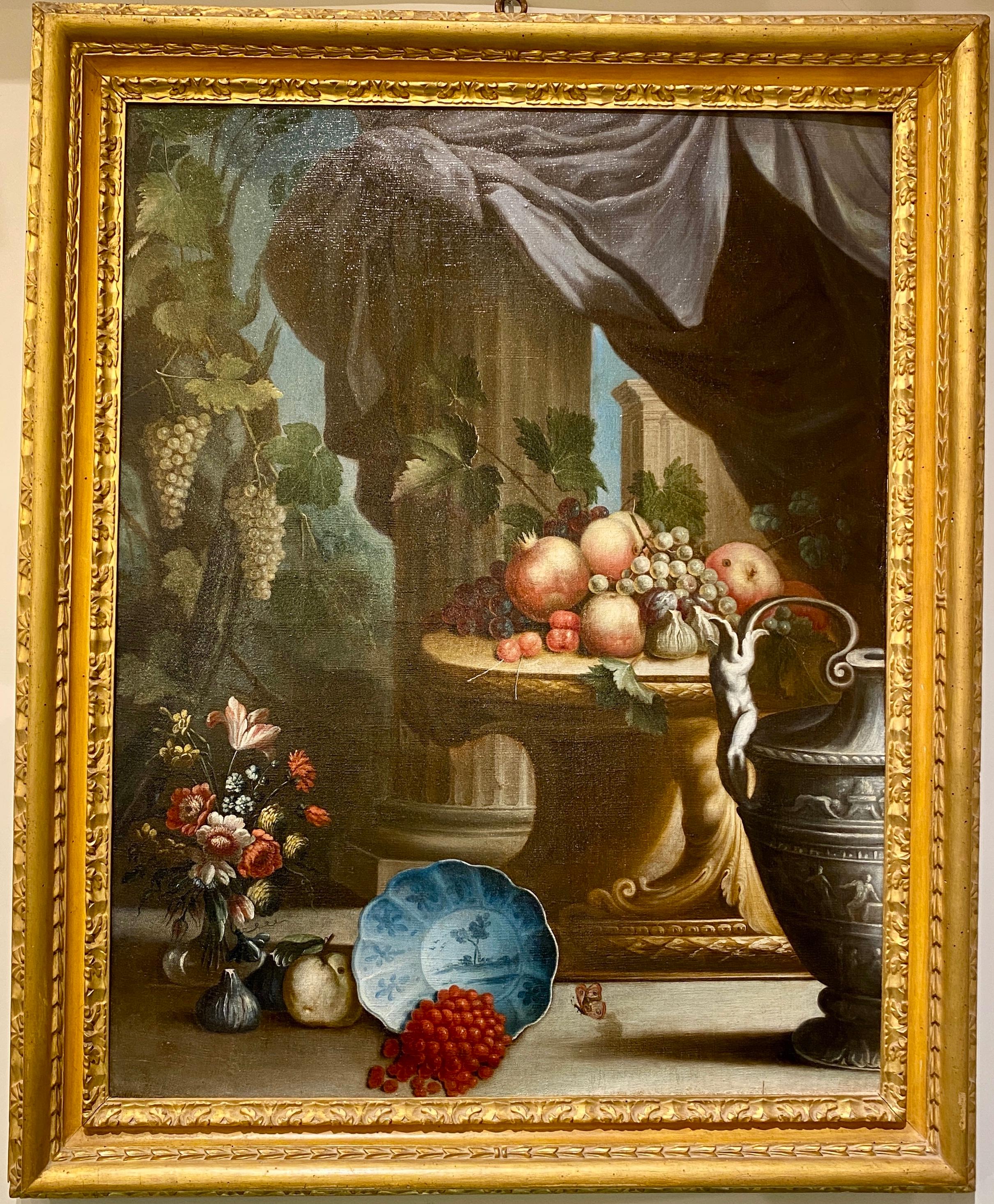 Pair of Exceptional Italian 18th Century Still-Life Paintings  For Sale 9