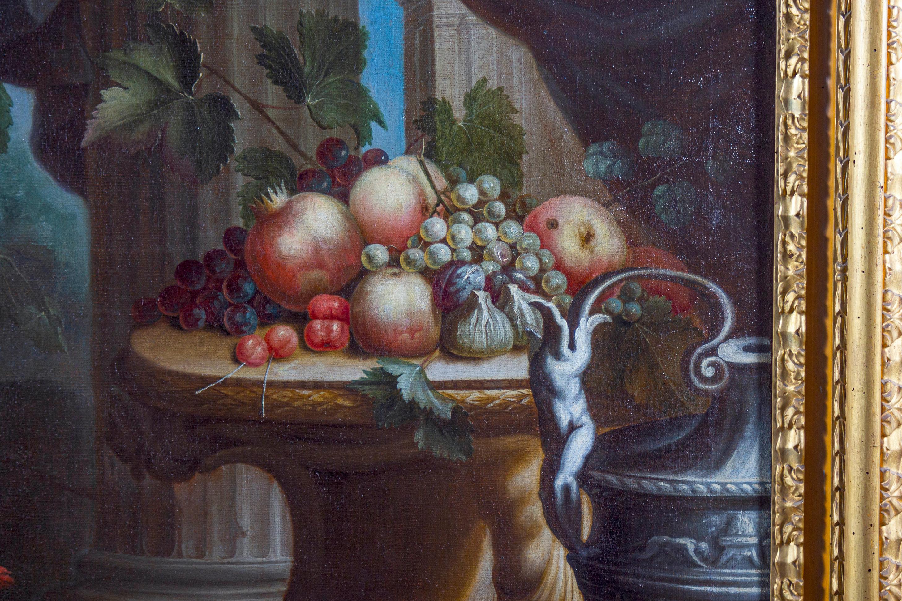 Pair of Exceptional Italian 18th Century Still-Life Paintings  For Sale 5