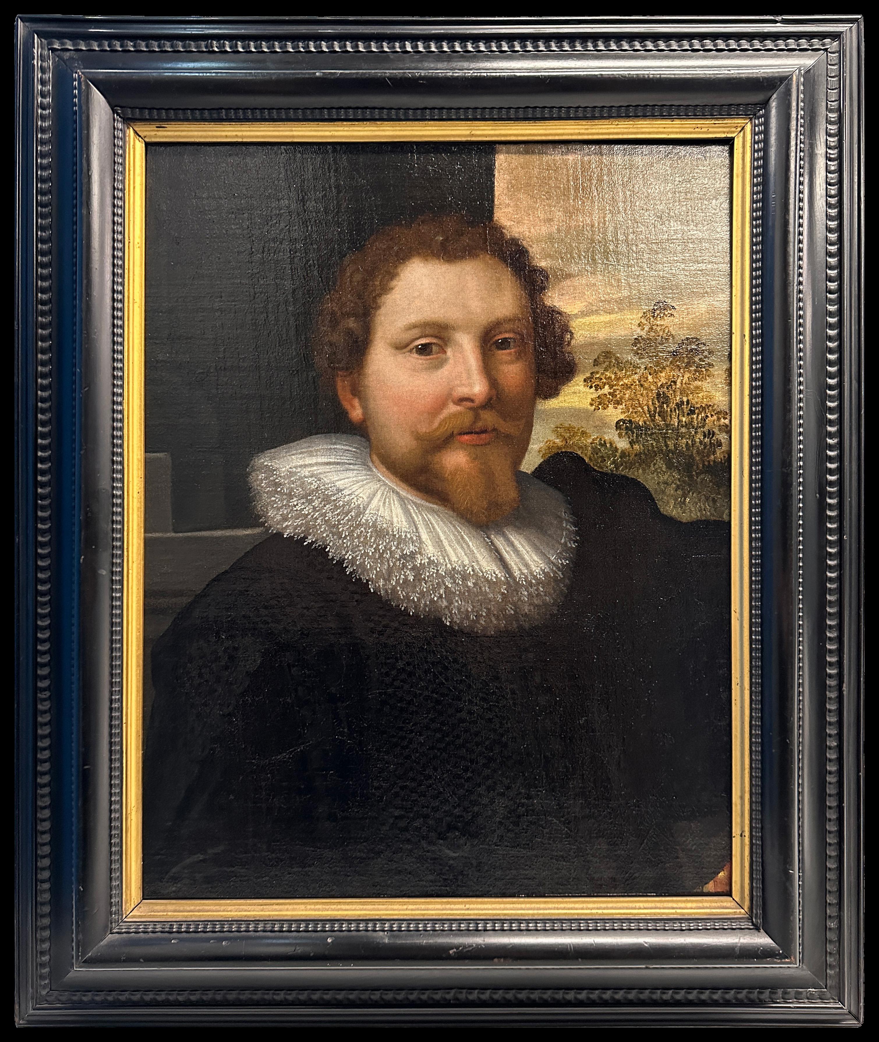 Coppia di ritratti fiamminghi - Painting di Unknown
