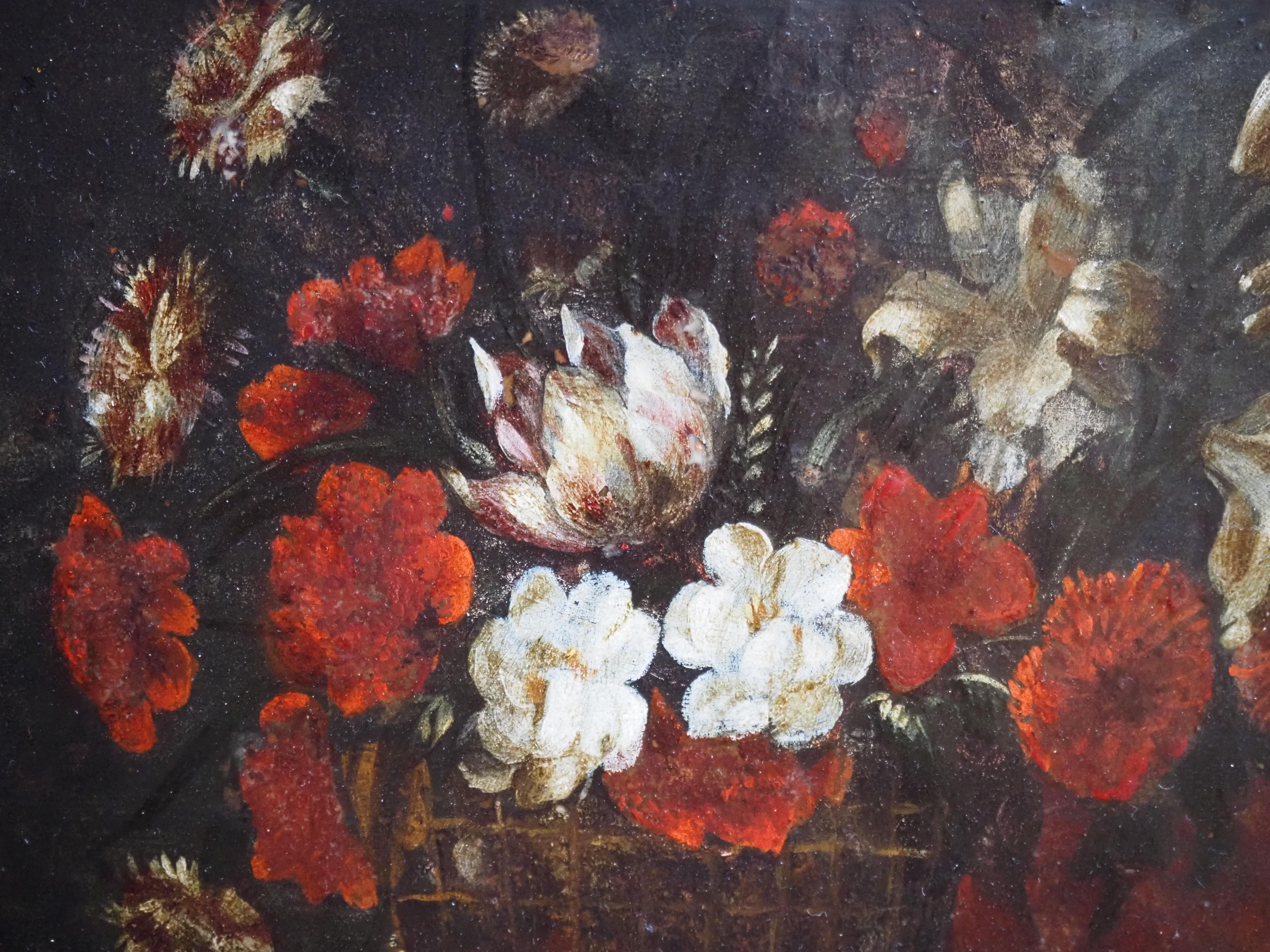 Pareja de bodegones florales sobre cobre, Flandes, siglo XVII, tulipán 9