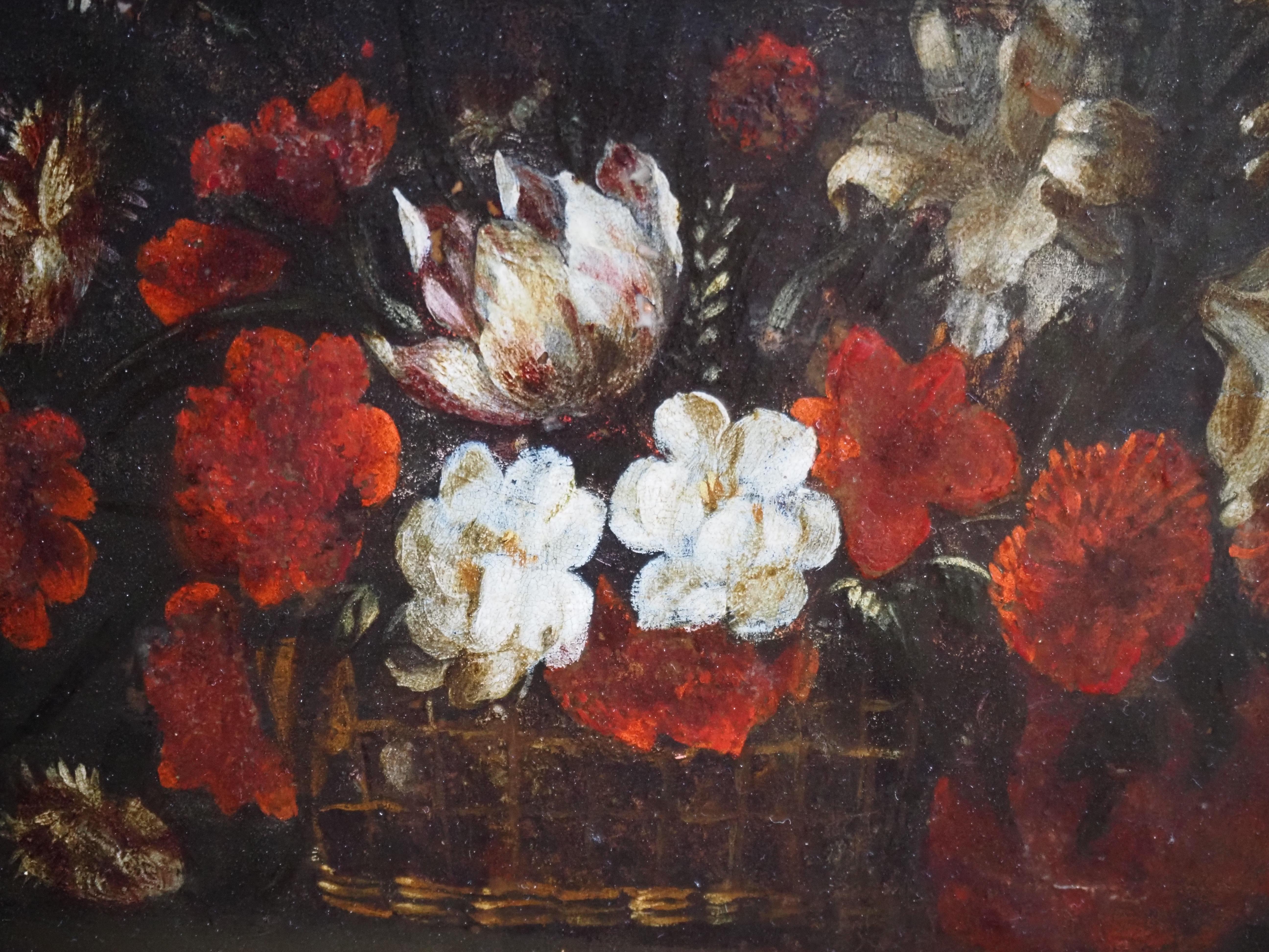 Pareja de bodegones florales sobre cobre, Flandes, siglo XVII, tulipán 11