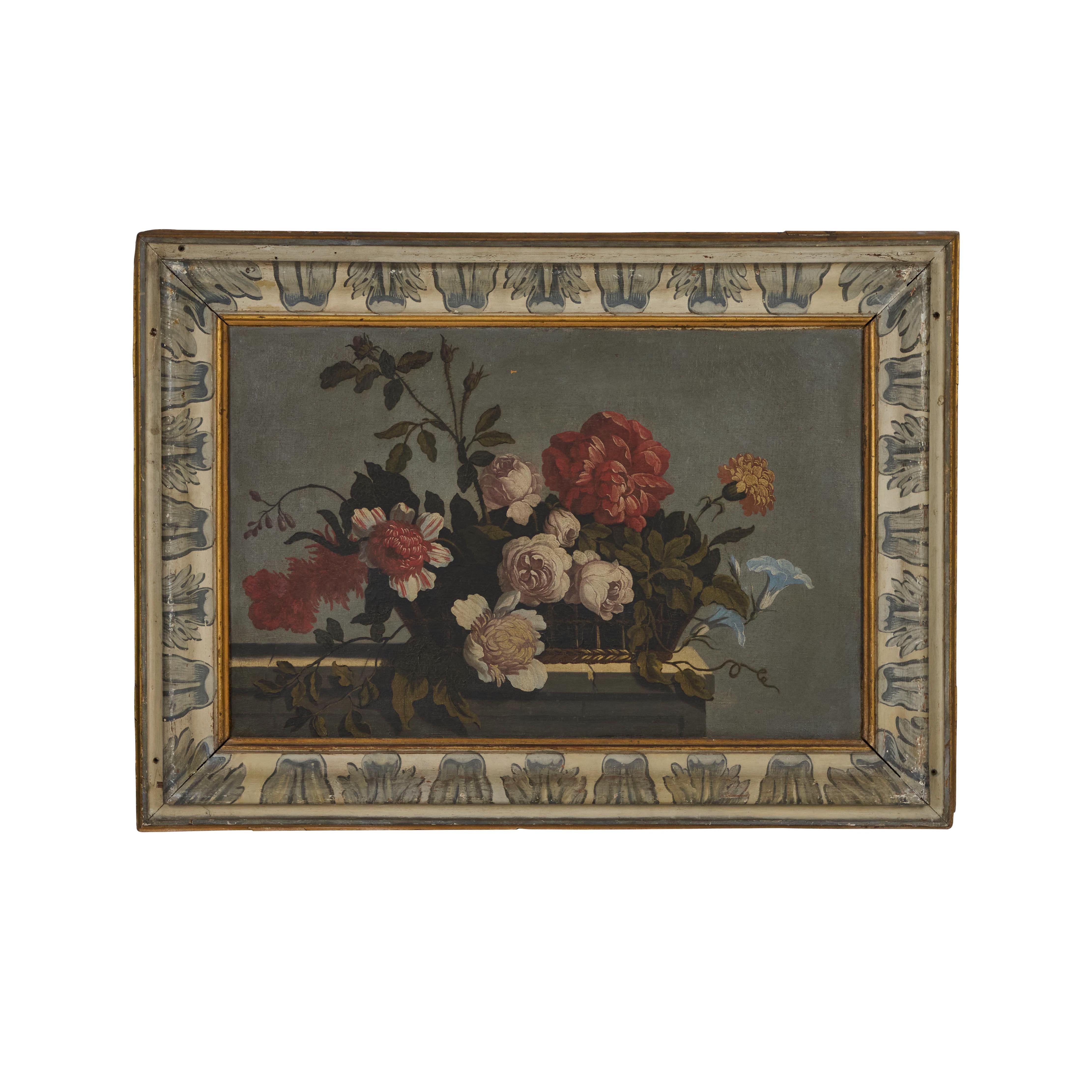 Paire de peintures de boiserie françaises du 18ème siècle à l'huile sur toile en vente 5