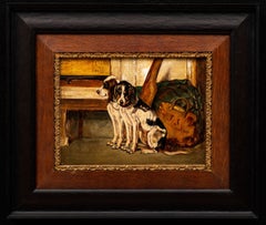 Paar Jagdhunde in Ruhe; Künstler unbekannt, Französisch, 19.