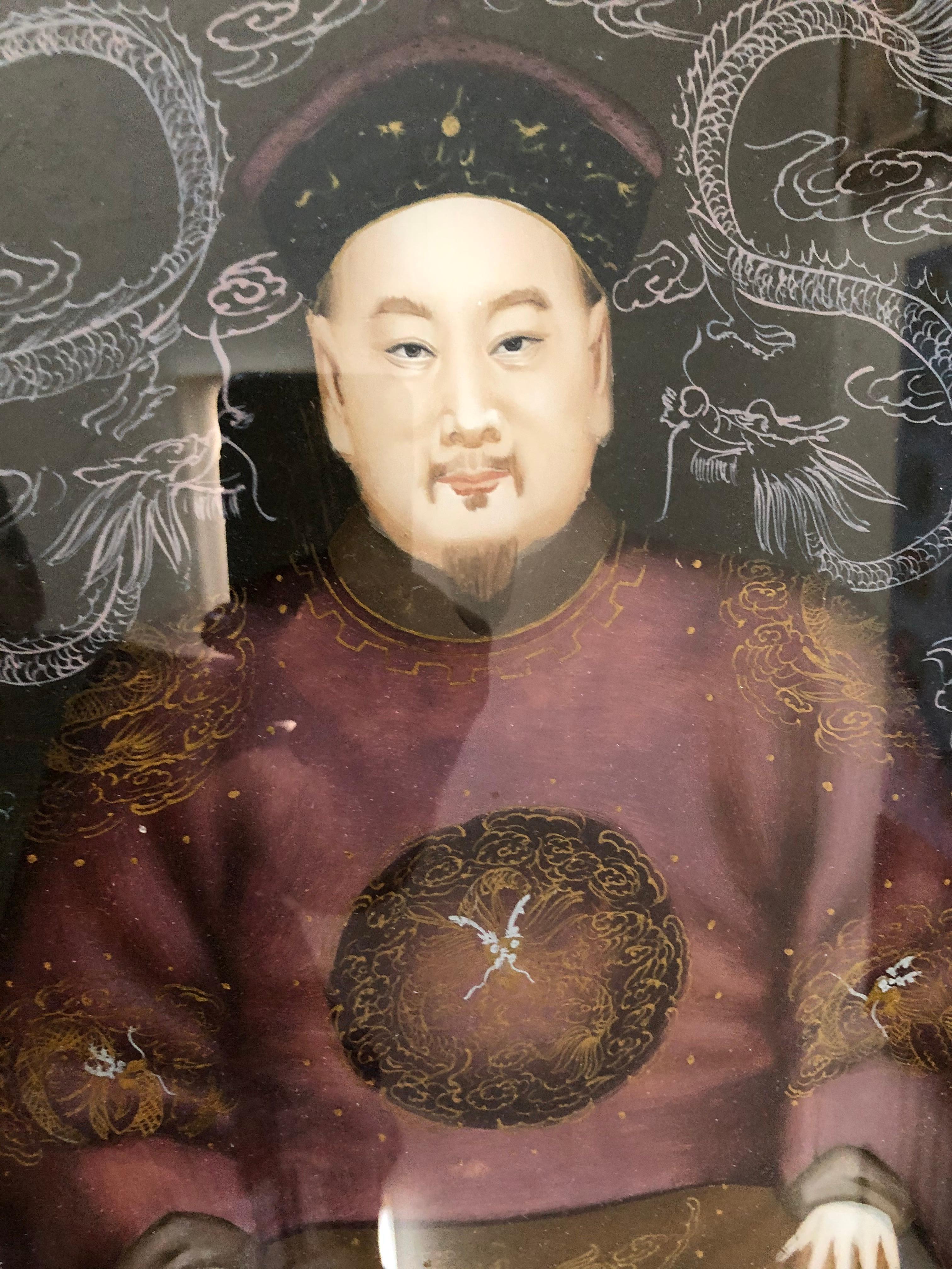 chinese reverse glass painting value