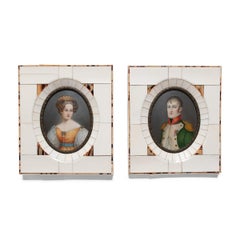 Pair of Miniature Portrait Paintings, c. 1900