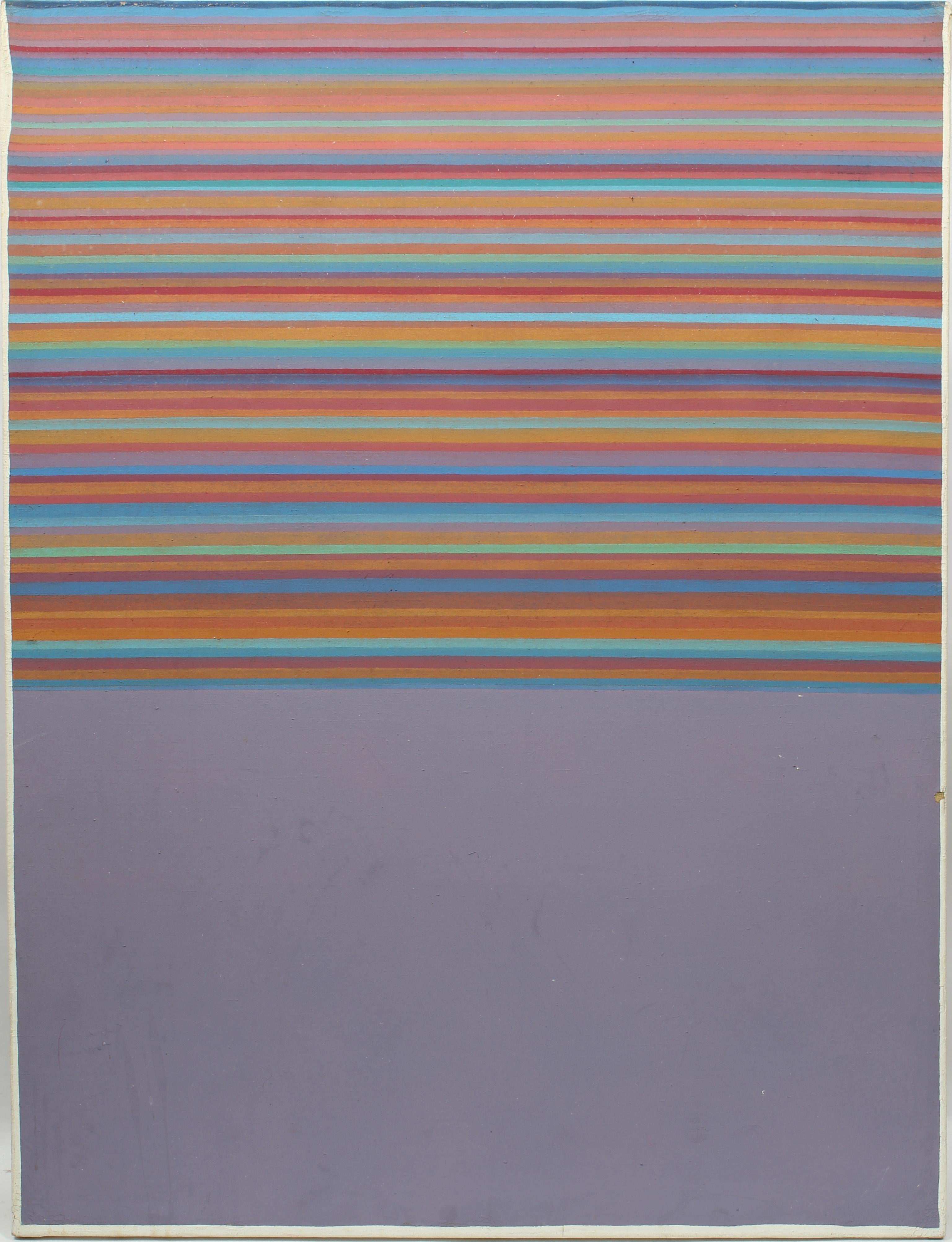 Un par de pinturas originales de mediados de siglo en acrílico sobre lienzo.  Maravillosos como pareja, pero lo bastante dinámicos como para ocupar dos espacios distintos.

El reverso muestra un monograma misterioso y una fecha de 1969.  

Cada una